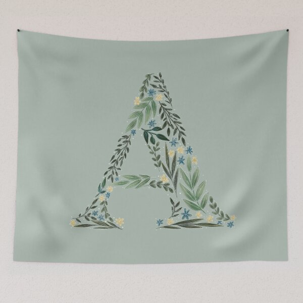 Item preview, Floral A - Initial A designed and sold by CreativeMisc.