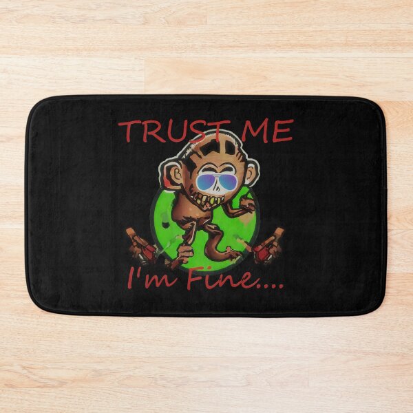 Item preview, Trust Me I'm Fine, Funny Falling Apart Monkey designed and sold by WooshiArt.