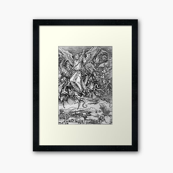 Albrecht Durer - Saint Michael Fighting the Dragon Framed Art Print