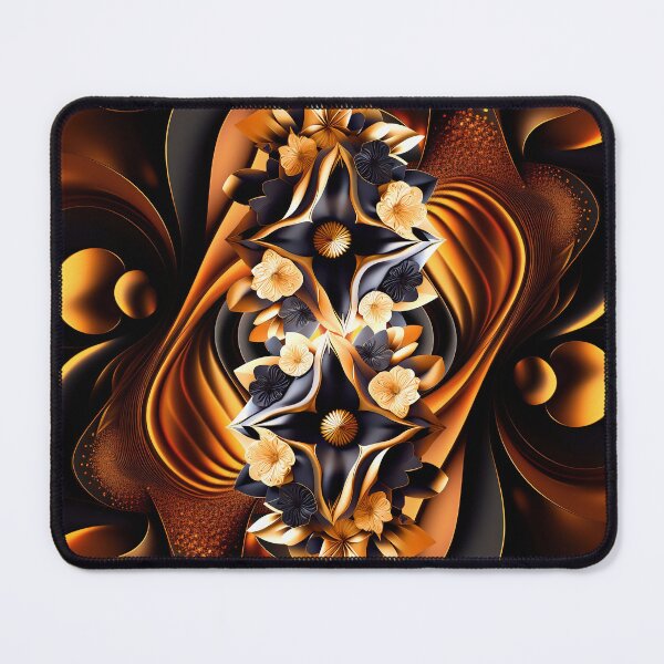 Item preview, Luxury Golden Floral Abstract rich colors art designed and sold by SyanArt.