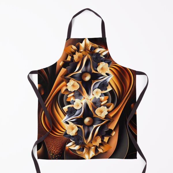 Item preview, Luxury Golden Floral Abstract rich colors art designed and sold by SyanArt.
