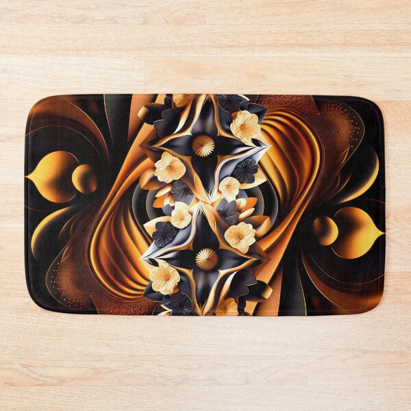 Item preview, Luxury Golden Floral Abstract rich colors art designed and sold by SyanArt.
