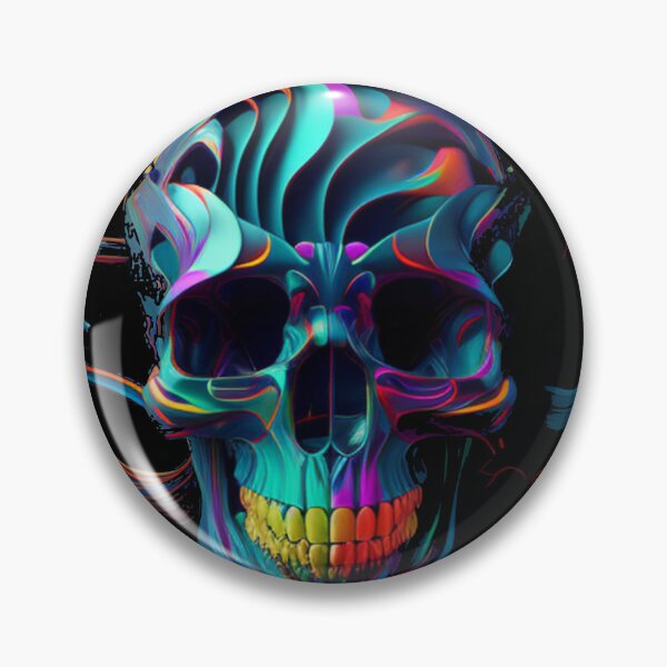 Item preview, Psychedelic Dark Skull Art, Trippy colorful art design designed and sold by barretp27.