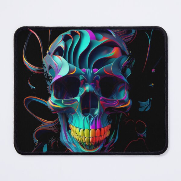Item preview, Psychedelic Dark Skull Art, Trippy colorful art design designed and sold by barretp27.