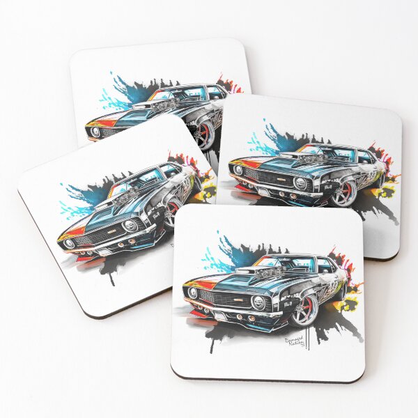 Item preview, 1969 Camaro Yenko - watercolor designed and sold by DamagedNation.