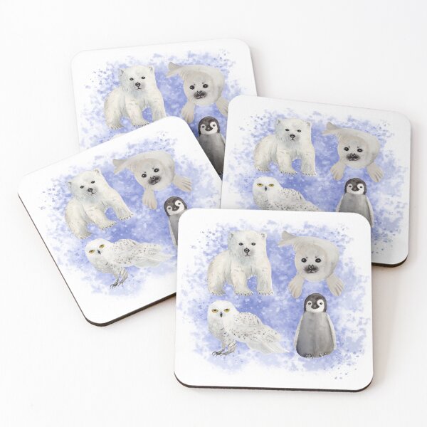 Item preview, Cute Watercolor Baby Arctic Animals Painting designed and sold by kjacunski.