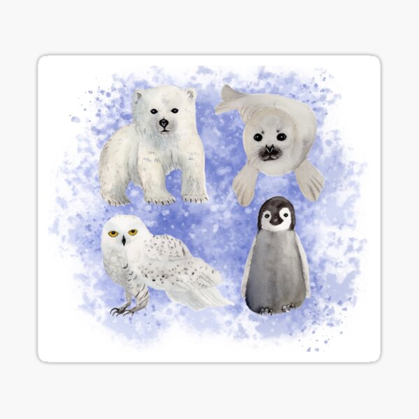 Item preview, Cute Watercolor Baby Arctic Animals Painting designed and sold by kjacunski.