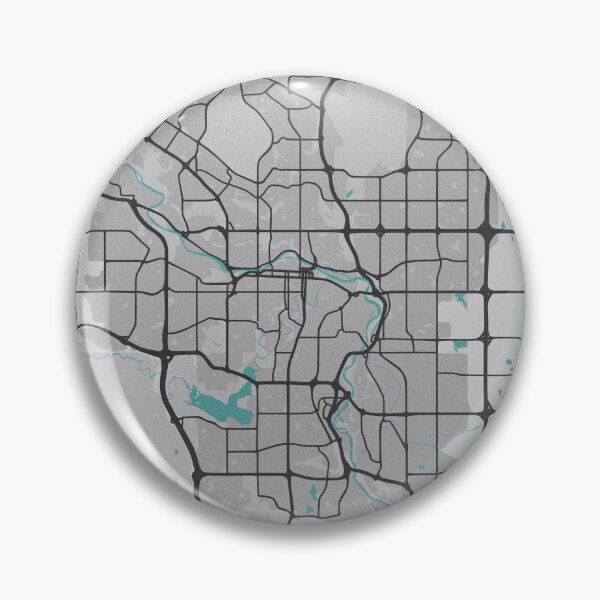 Item preview, Calgary Alberta Canada Map - Minimal Style w/ Roads designed and sold by wxnw-designs.
