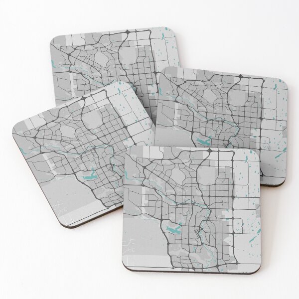 Item preview, Calgary Alberta Canada Map - Minimal Style w/ Roads designed and sold by wxnw-designs.