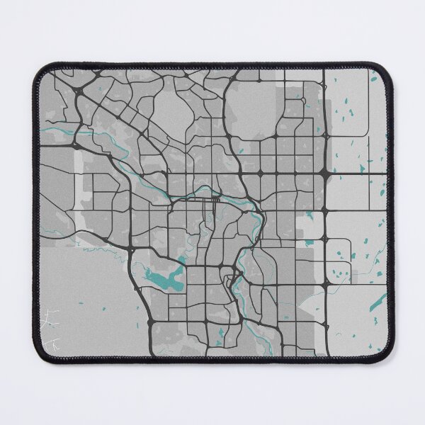 Item preview, Calgary Alberta Canada Map - Minimal Style w/ Roads designed and sold by wxnw-designs.