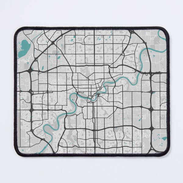 Item preview, Edmonton Alberta Canada Map - Minimal Style w/ Roads designed and sold by wxnw-designs.