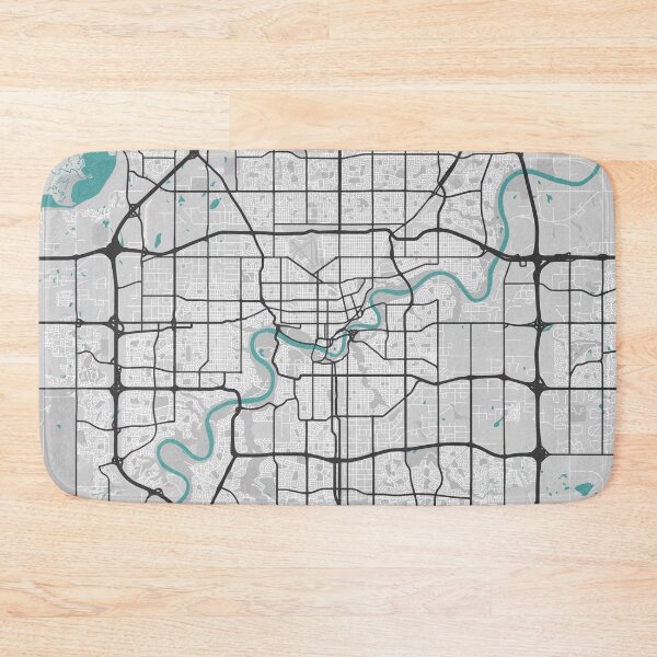 Item preview, Edmonton Alberta Canada Map - Minimal Style w/ Roads designed and sold by wxnw-designs.