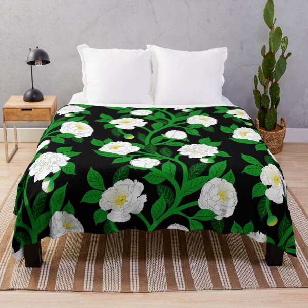 Item preview, Peony pattern in black and white designed and sold by Jennifer Ladd.