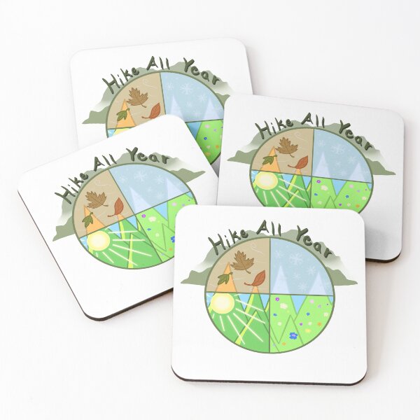 Item preview, “Hike all year” mountains with seasons designed and sold by CreationsByBear.