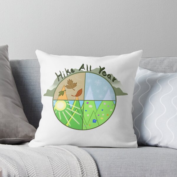 Item preview, “Hike all year” mountains with seasons designed and sold by CreationsByBear.