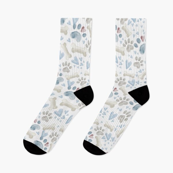 Item preview, Watercolor Paw Prints and Bones designed and sold by storyboxdesigns.