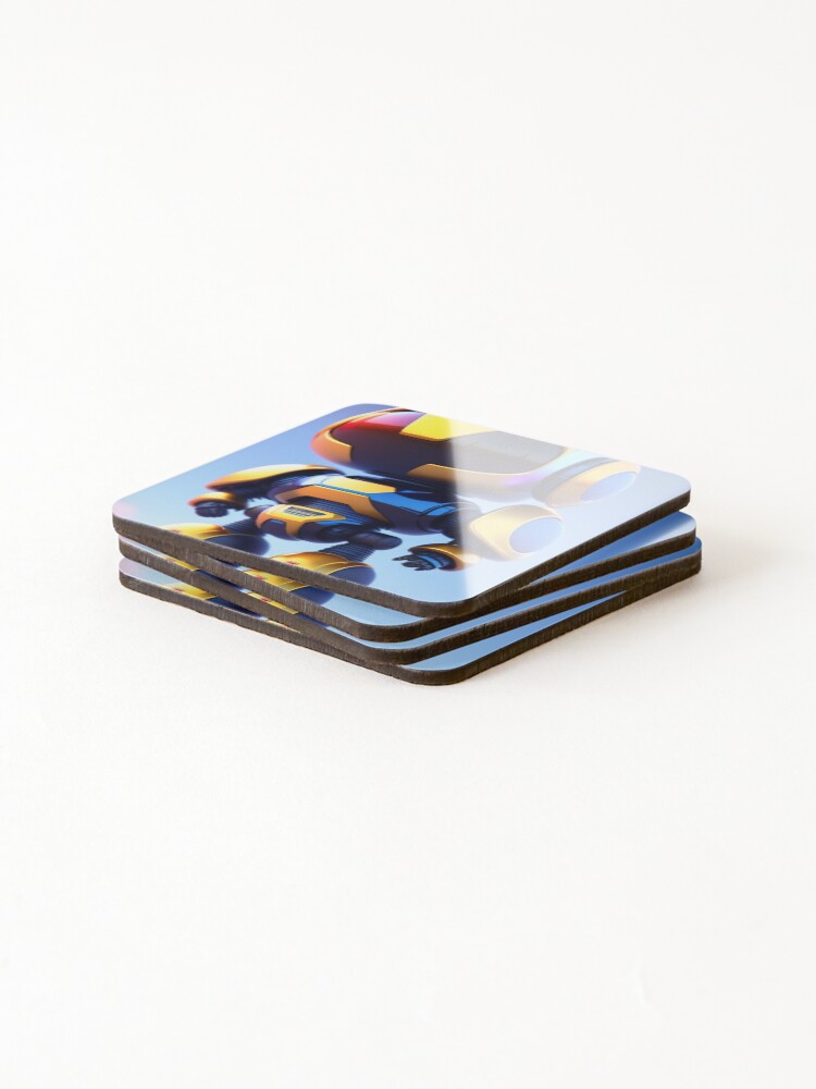Thumbnail 4 of 5, Coasters (Set of 4), mini bumble designed and sold by InkTeesLab.