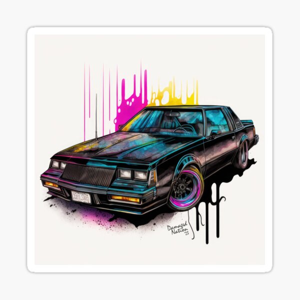 Aperçu de l'œuvre 1987 Regal GNX - aquarelle créée et vendue par DamagedNation.