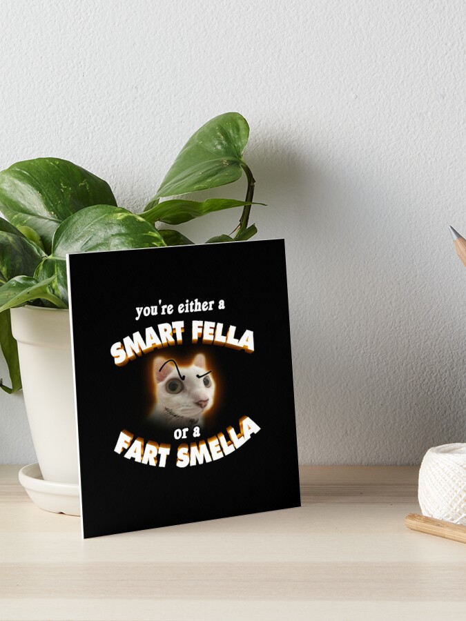 you're a smart fella or a fart smella | Art Board Print