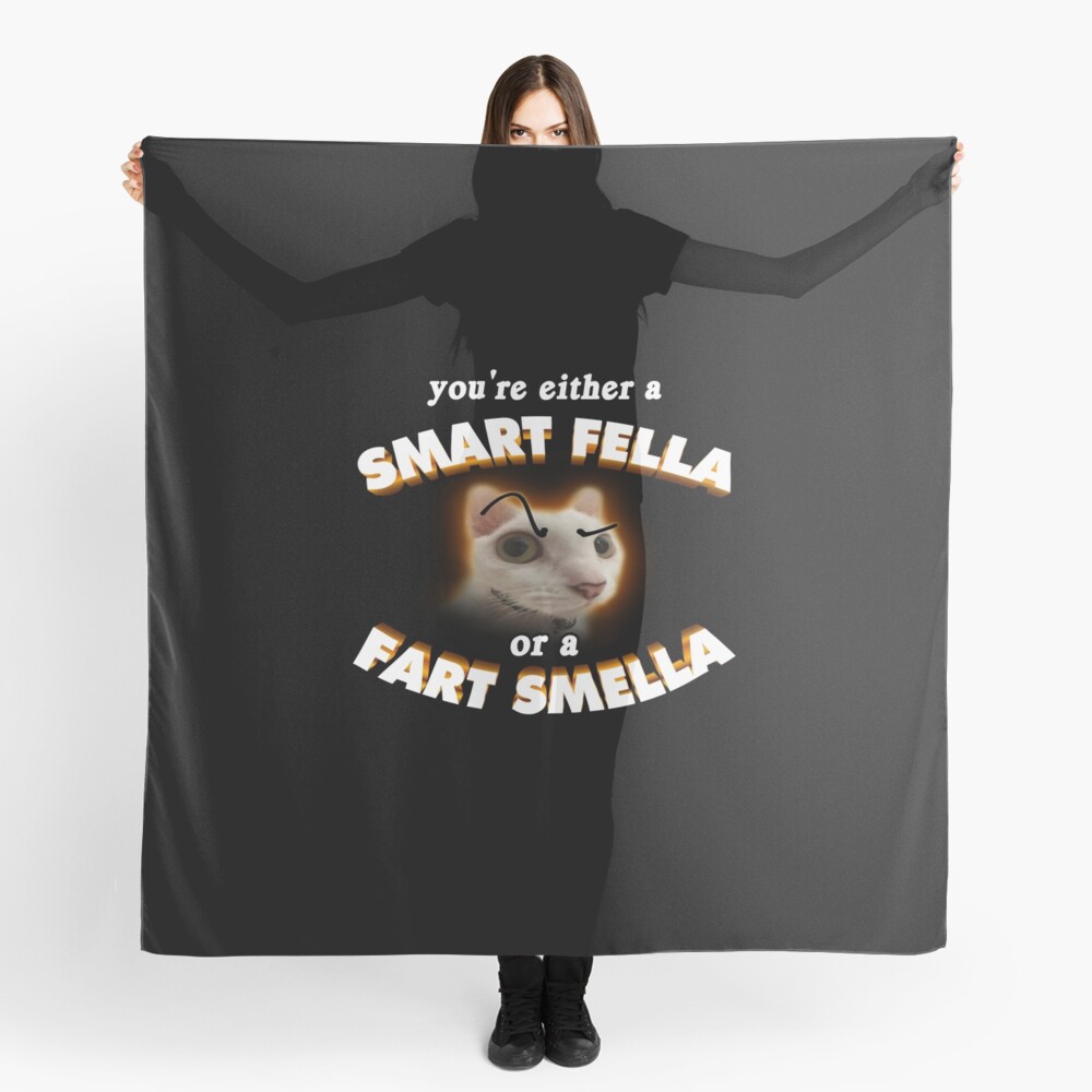 you're a smart fella or a fart smella Scarf for Sale by