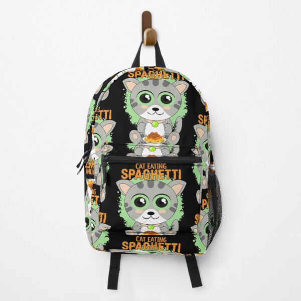 Item preview, cat eating spaghetti, funny cat meme designed and sold by Design_for_merch.