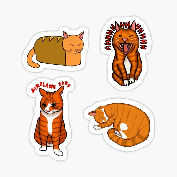 Pouting Grunge Cat Emoji - Cat Lover Gifts - Sticker