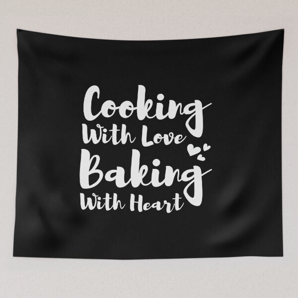 Item preview, Cooking with love Baking with heart baker chef gift designed and sold by MouDantArts.