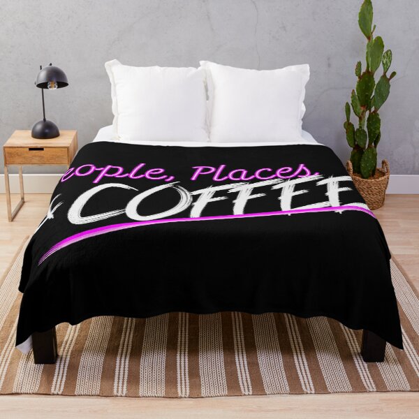 Item preview, People, Places and Coffee - White Text designed and sold by BadGirlCreative.