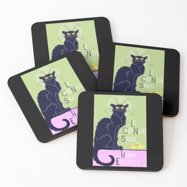 Item preview, Le Chat Noir says Happy Easter designed and sold by QuirkyCatz.