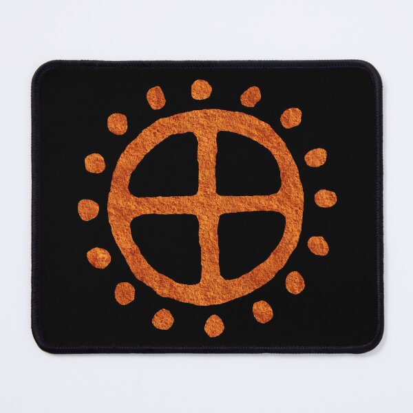 Item preview, Paleolithic Sun Symbol 5 Redstone Sun Wheel designed and sold by Symbologee.