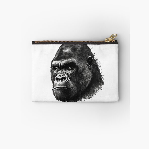 Item preview, Mountain Gorilla Head Drawing Black and White designed and sold by Brockinator.