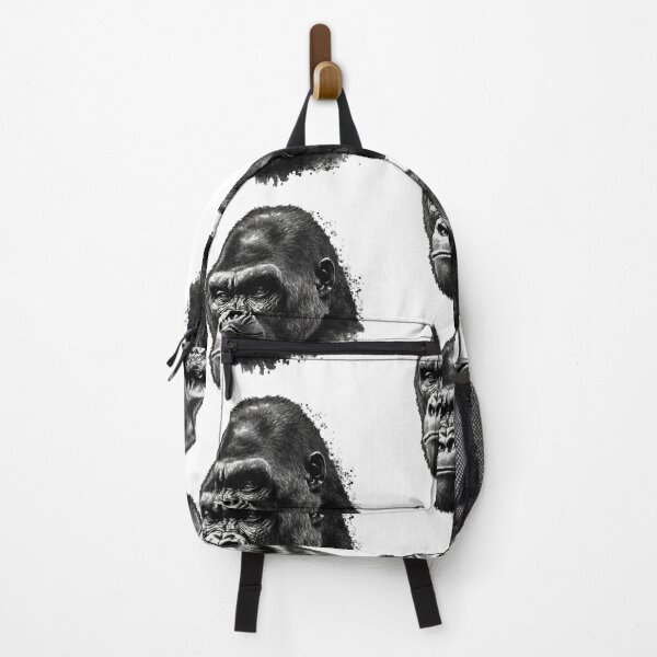 Item preview, Mountain Gorilla Head Drawing Black and White designed and sold by Brockinator.