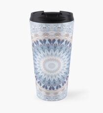 Serenity Mandala in Blue, White & Ivory Travel Mug