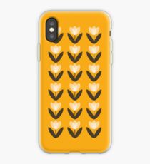 Tulip Pattern Phone Case in Mustard Yellow iPhone Case
