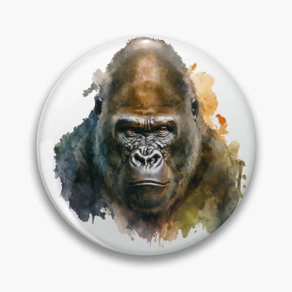 Item preview, Mountain Gorilla Head Watercolor art designed and sold by Brockinator.