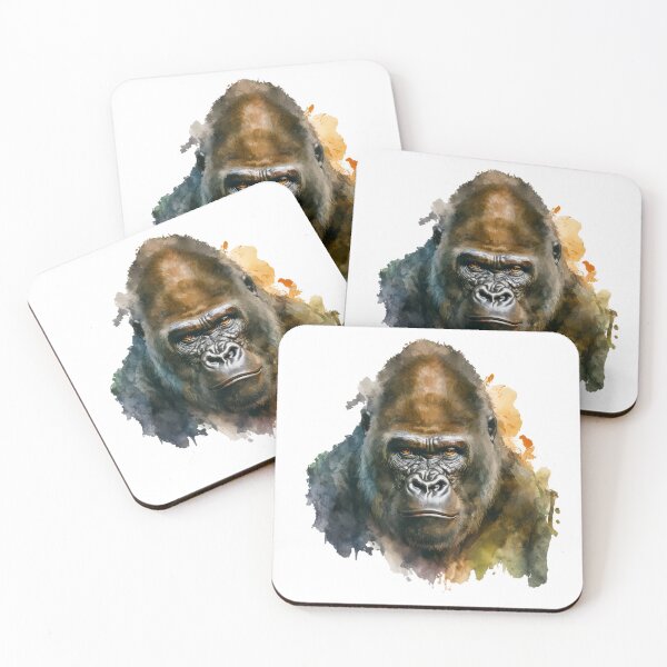 Item preview, Mountain Gorilla Head Watercolor art designed and sold by Brockinator.