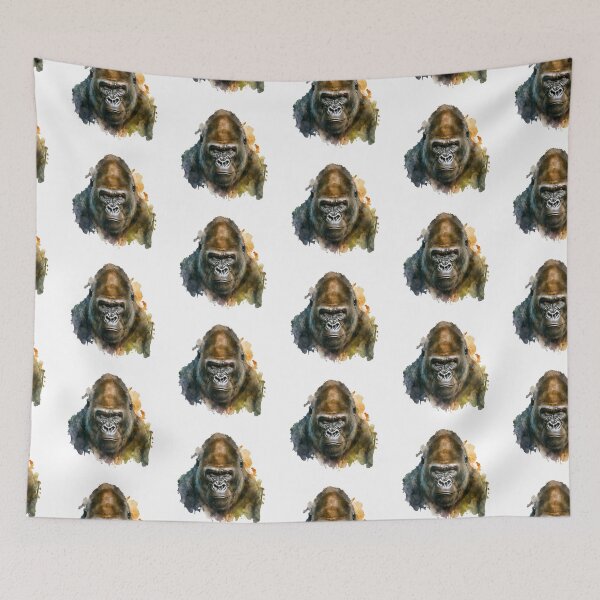 Item preview, Mountain Gorilla Head Watercolor art designed and sold by Brockinator.