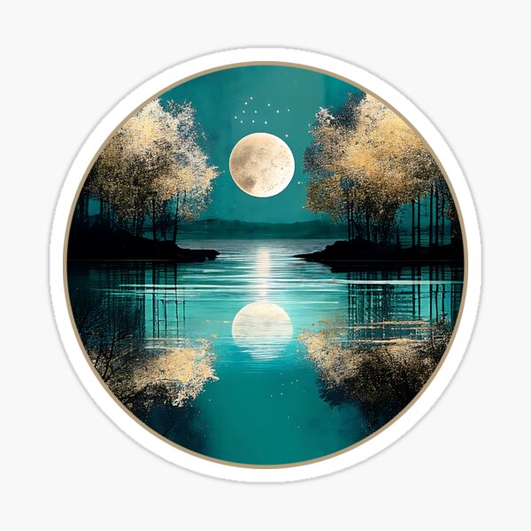 Serene Lake Sticker