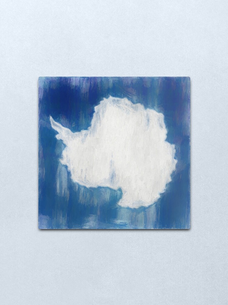 Alternate view of Antarctica Flag Reworked No. 1, Series 2 Metal Print