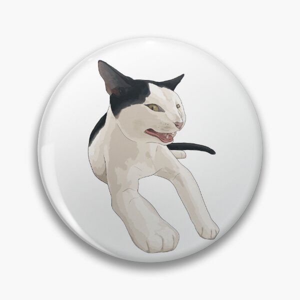 Item preview, Smiling Black and White Cat designed and sold by CreationsByBear.