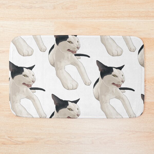 Item preview, Smiling Black and White Cat designed and sold by CreationsByBear.