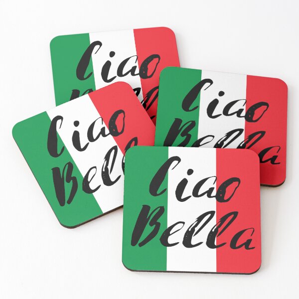 Aperçu de l'œuvre Ciao Bella sur le drapeau italien créée et vendue par DavidMay.