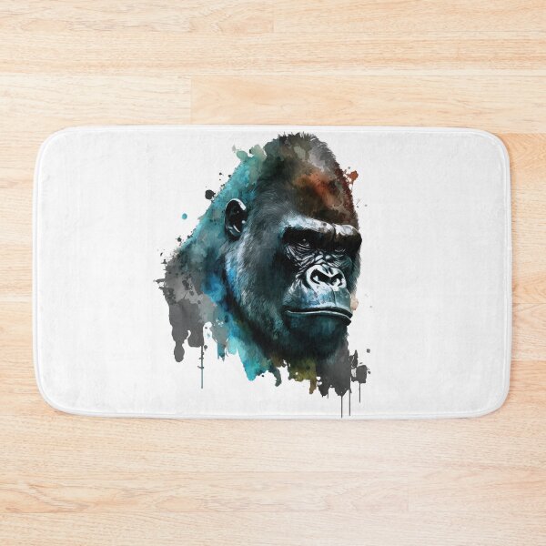 Item preview, Mountain Gorilla Head Watercolor Art  designed and sold by Brockinator.