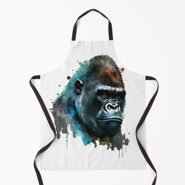 Item preview, Mountain Gorilla Head Watercolor Art designed and sold by Brockinator.