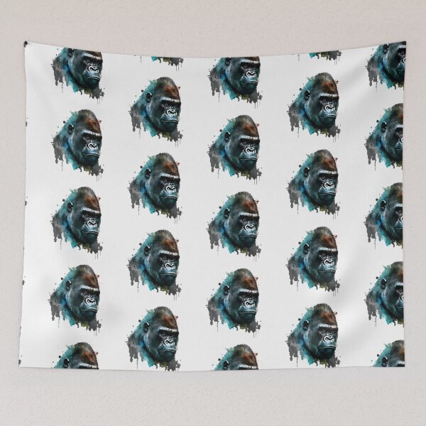 Item preview, Mountain Gorilla Head Watercolor Art  designed and sold by Brockinator.