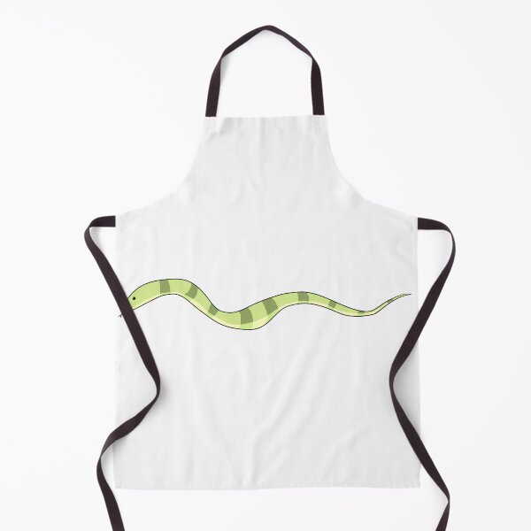 Item preview, Cute green snake with dark green stripes designed and sold by CreationsByBear.