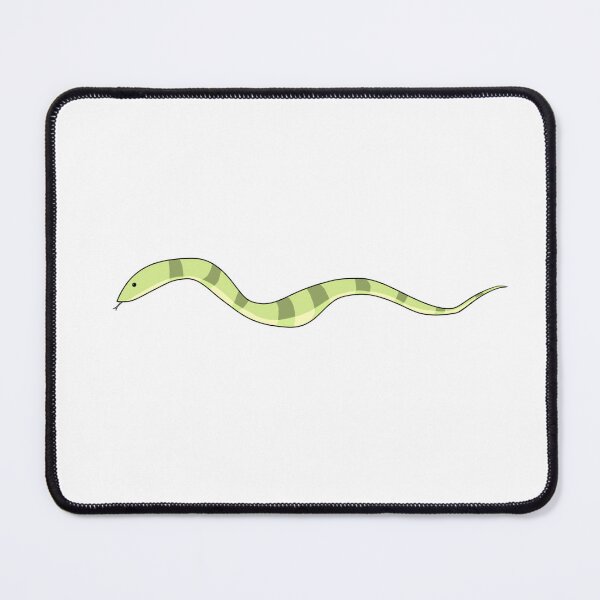 Item preview, Cute green snake with dark green stripes designed and sold by CreationsByBear.