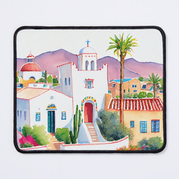 Item preview, Colorful Town - Mexico Watercolor designed and sold by anthonylonder.