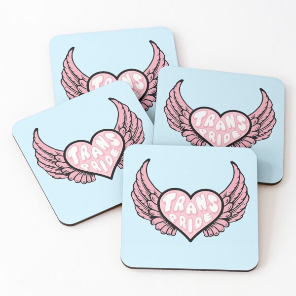 Item preview, Trans Pride Winged Heart Pink designed and sold by everything4eva.