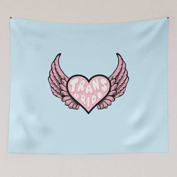 Item preview, Trans Pride Winged Heart Pink designed and sold by everything4eva.